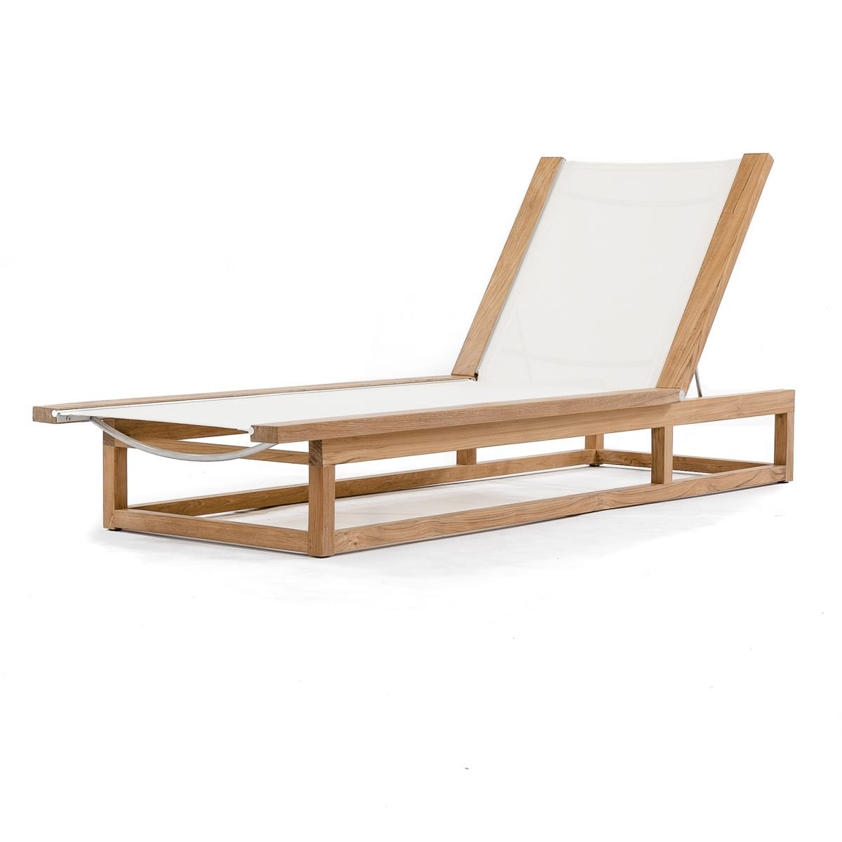 Kentville Teak Sling Sun Lounger Sectional