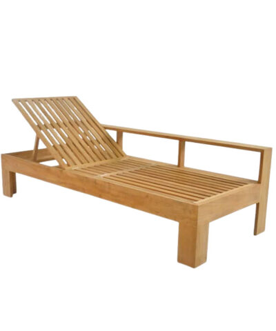 Whitehorse Teak Wood Sun Lounger Natural