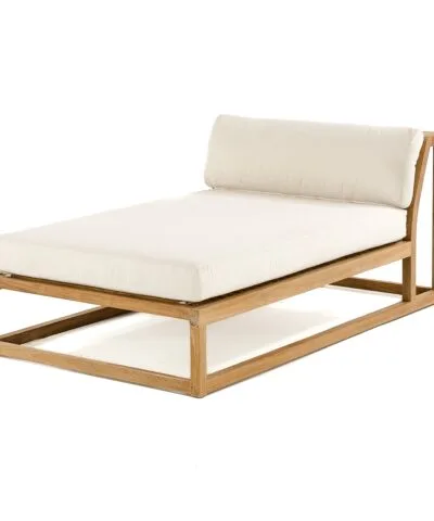 Brook Teak Wood Lounger Sectional With Cushion