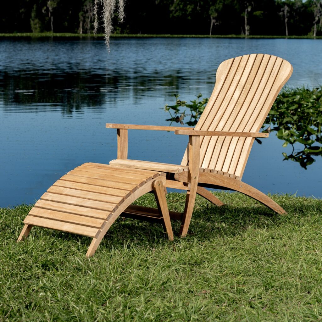 Vernon Teak Lounger Ottoman Footrest Included