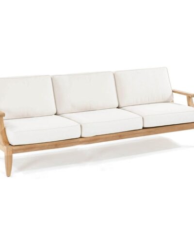 Aachen Teak Outdor Sofa 3 Seater Natural