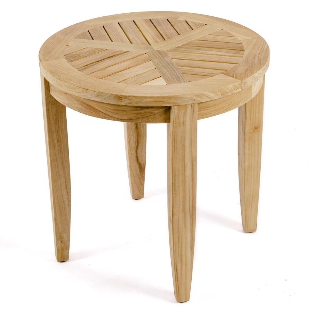 Oberhausen Teak Round Side Table Heigh Natural