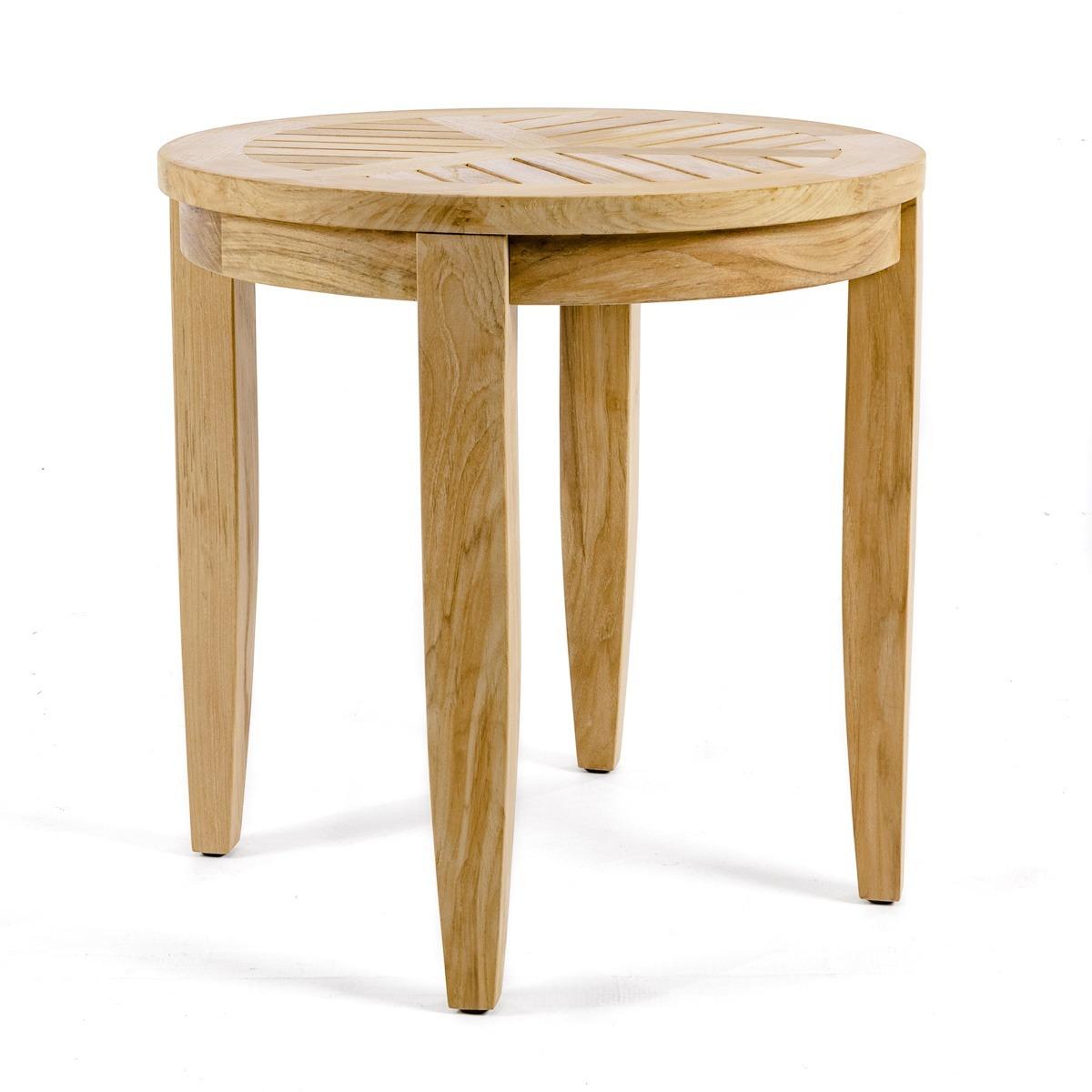 Oberhausen Teak Round Side Table Heigh Natural