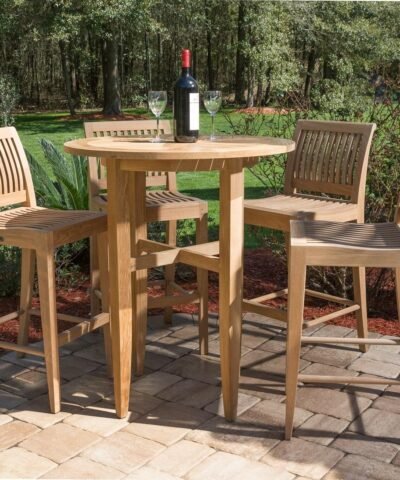 Chemnitz Teak Barstool Side Chair Seat Height