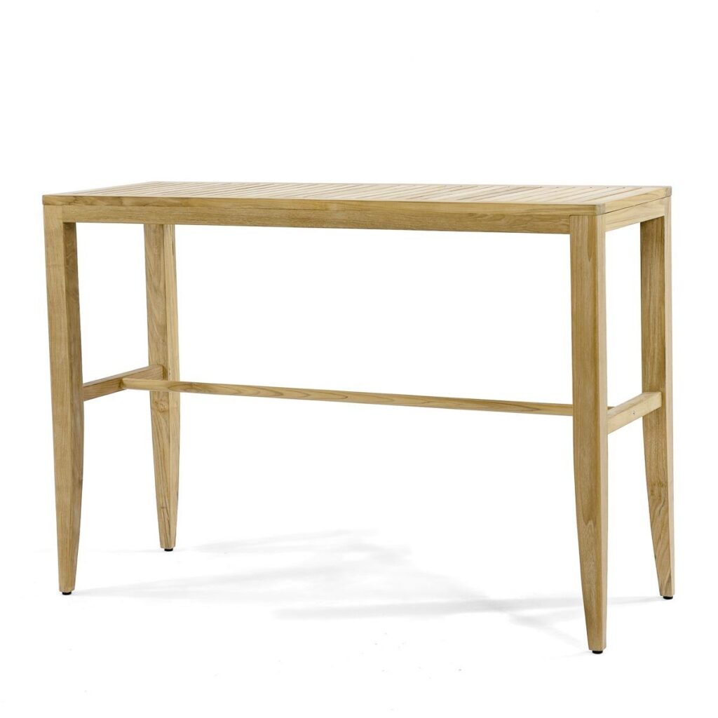 Krefeld Teak Rectangular Bar Table Natural