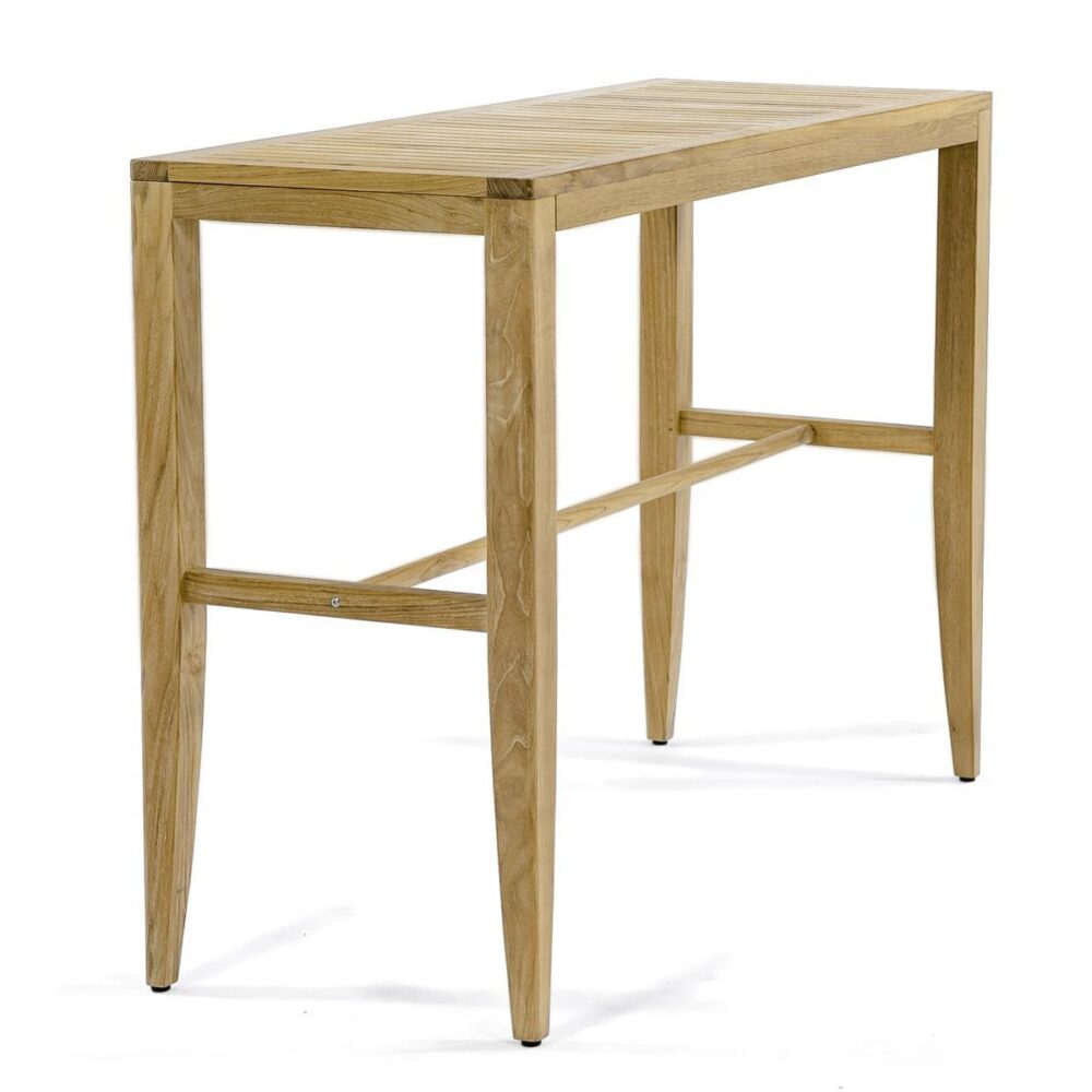 Krefeld Teak Rectangular Bar Table Natural