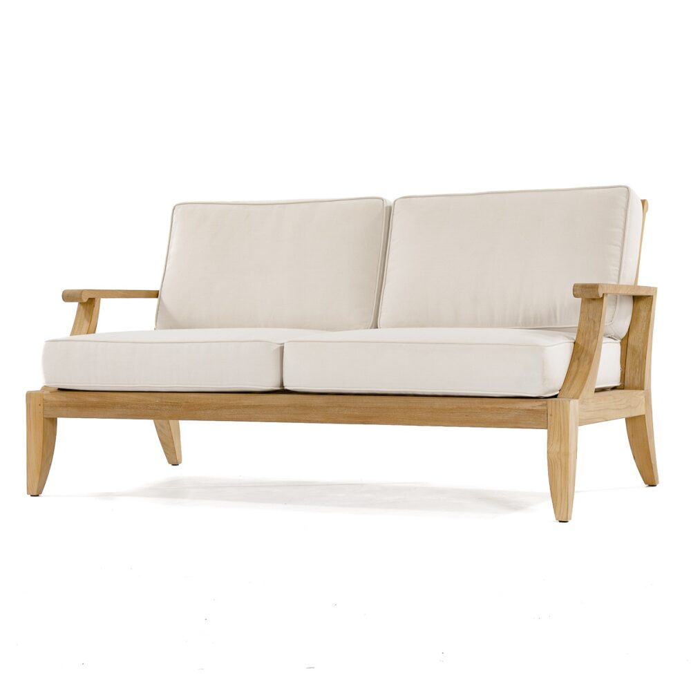 Kiel Teak Outdor Sofa 2 Seater Natural