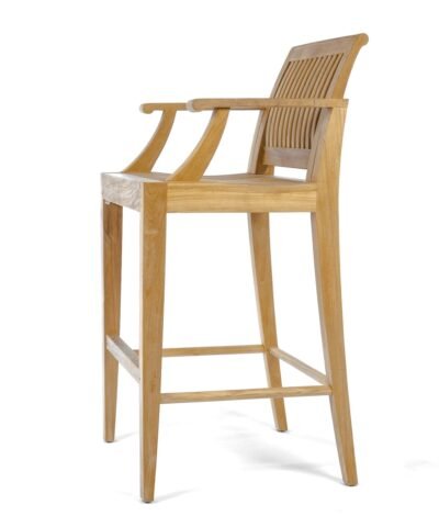 Magdeburg Teak Barstool Side Armchair Seat Height