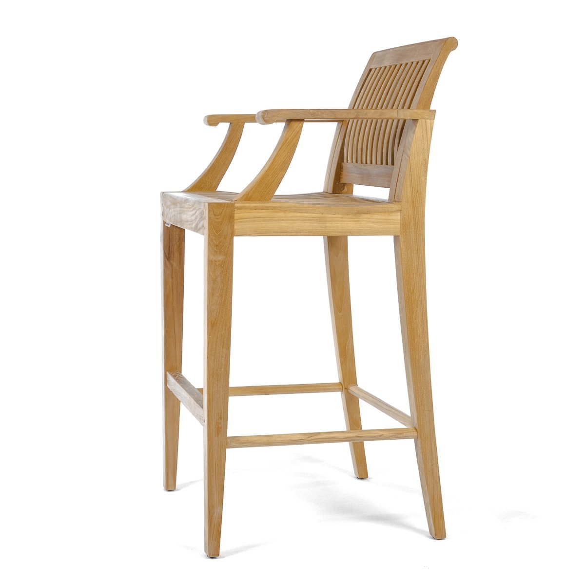 nania-kiry 2 Magdeburg Teak Barstool Side Armchair Seat Height