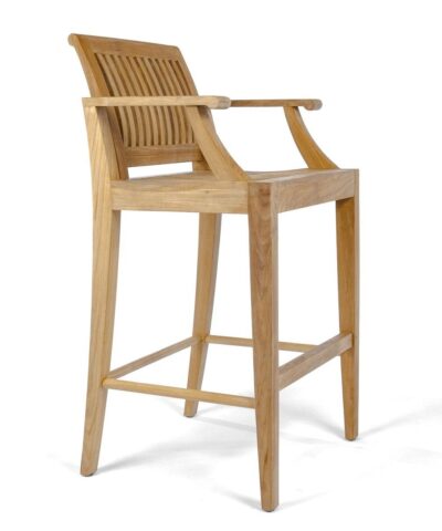 Magdeburg Teak Barstool Side Armchair Seat Height