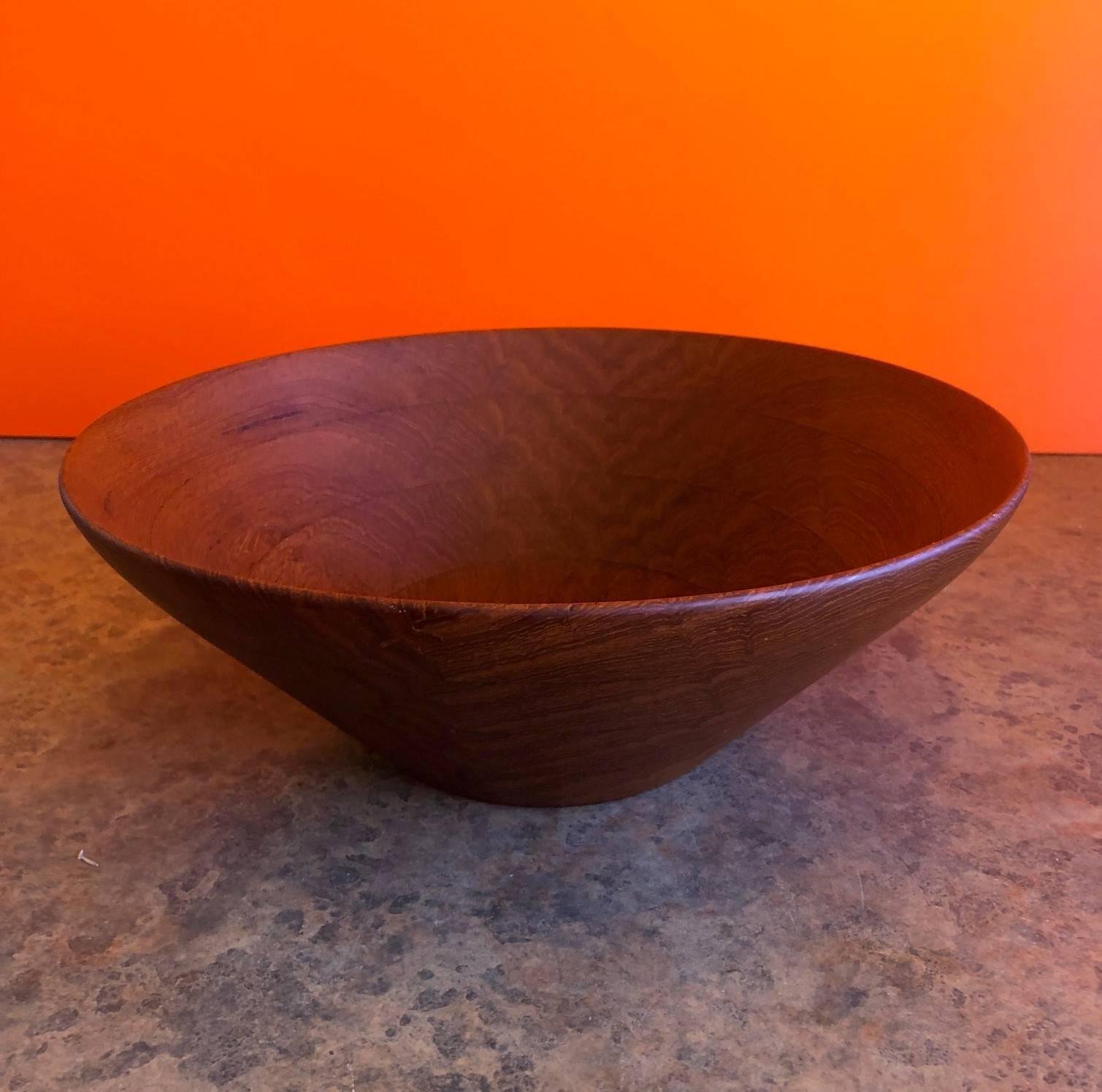 nania-kitr 3 Burbank Modern Staved Teak Bowl