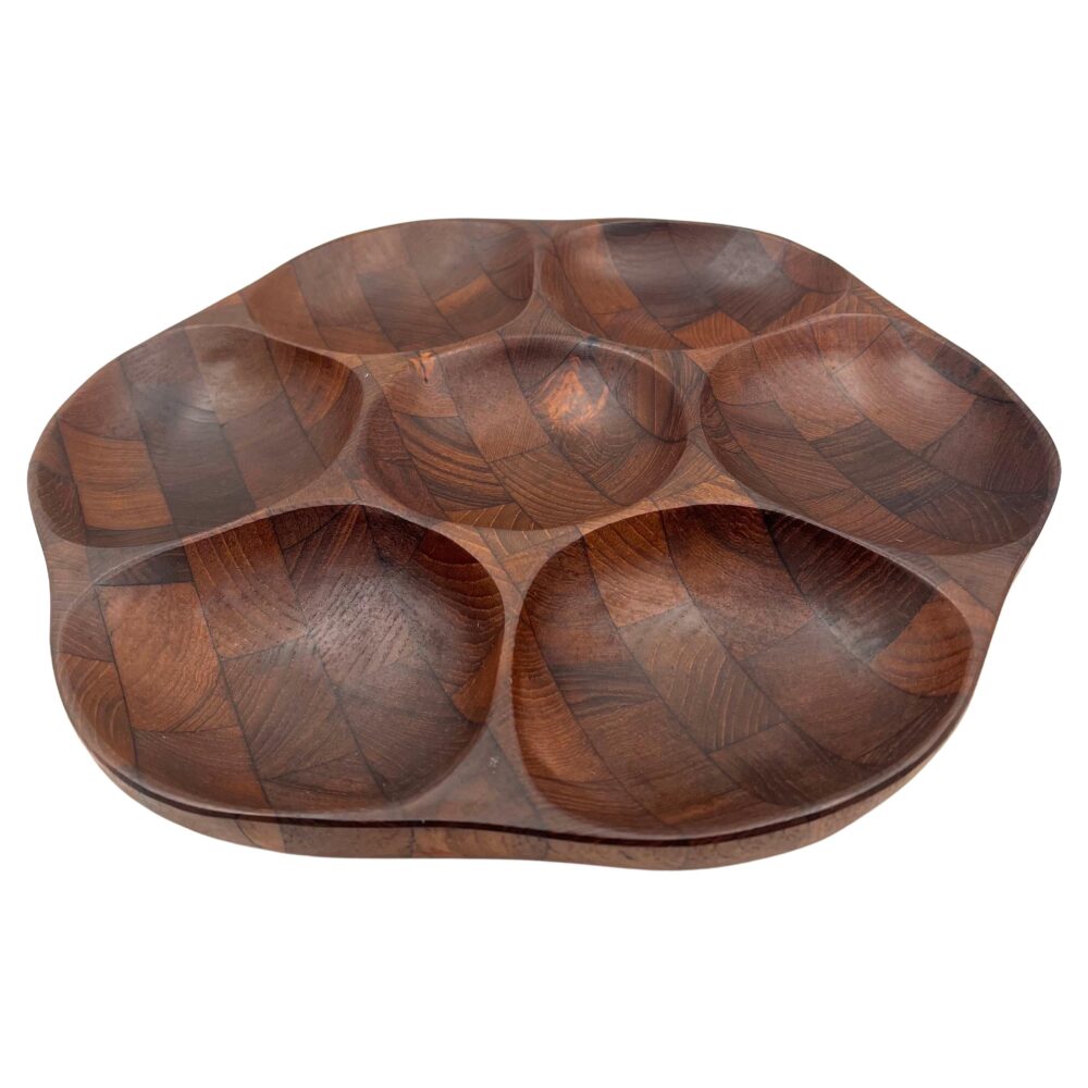 Fresno Modern Solid Teak Catch It All Serving Bowl