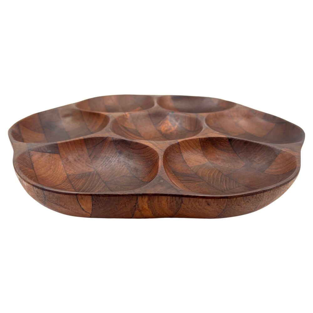 Fresno Modern Solid Teak Catch It All Serving Bowl