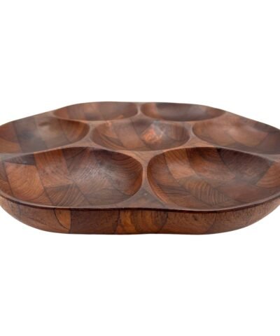 Fresno Modern Solid Teak Catch It All Serving Bowl