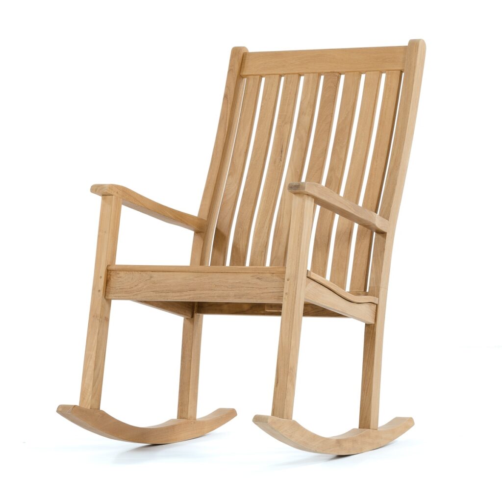 Prairie Teak Outdoor Rockers with Side Table