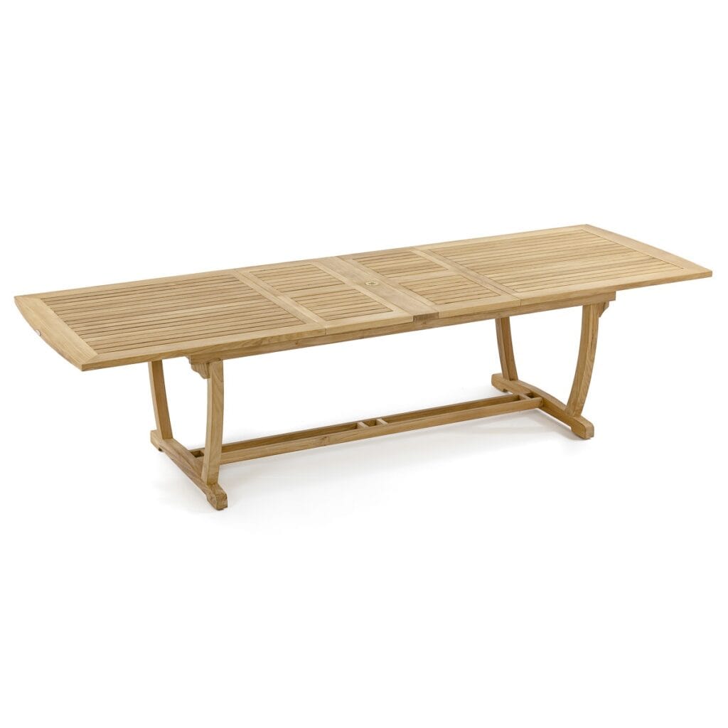 Flin Flon Teak Wood Table Extends Natural