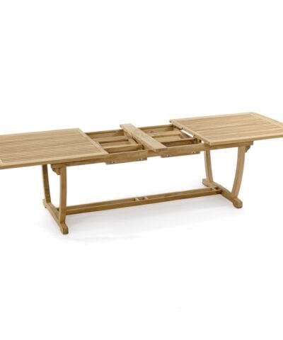 Flin Flon Teak Wood Table Extends Natural