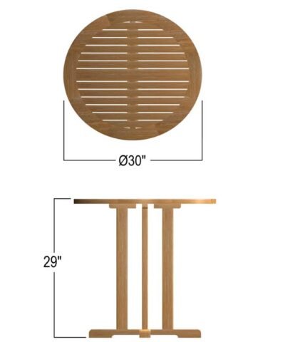 Thompson Teak Round Bar Coffee Table