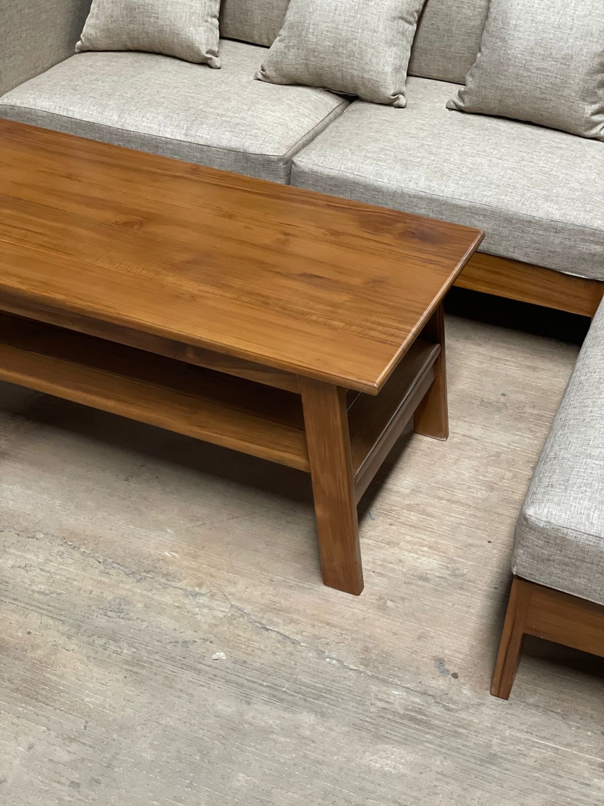 Adelaide Sofa Living Chair Teak Wood Set With Table