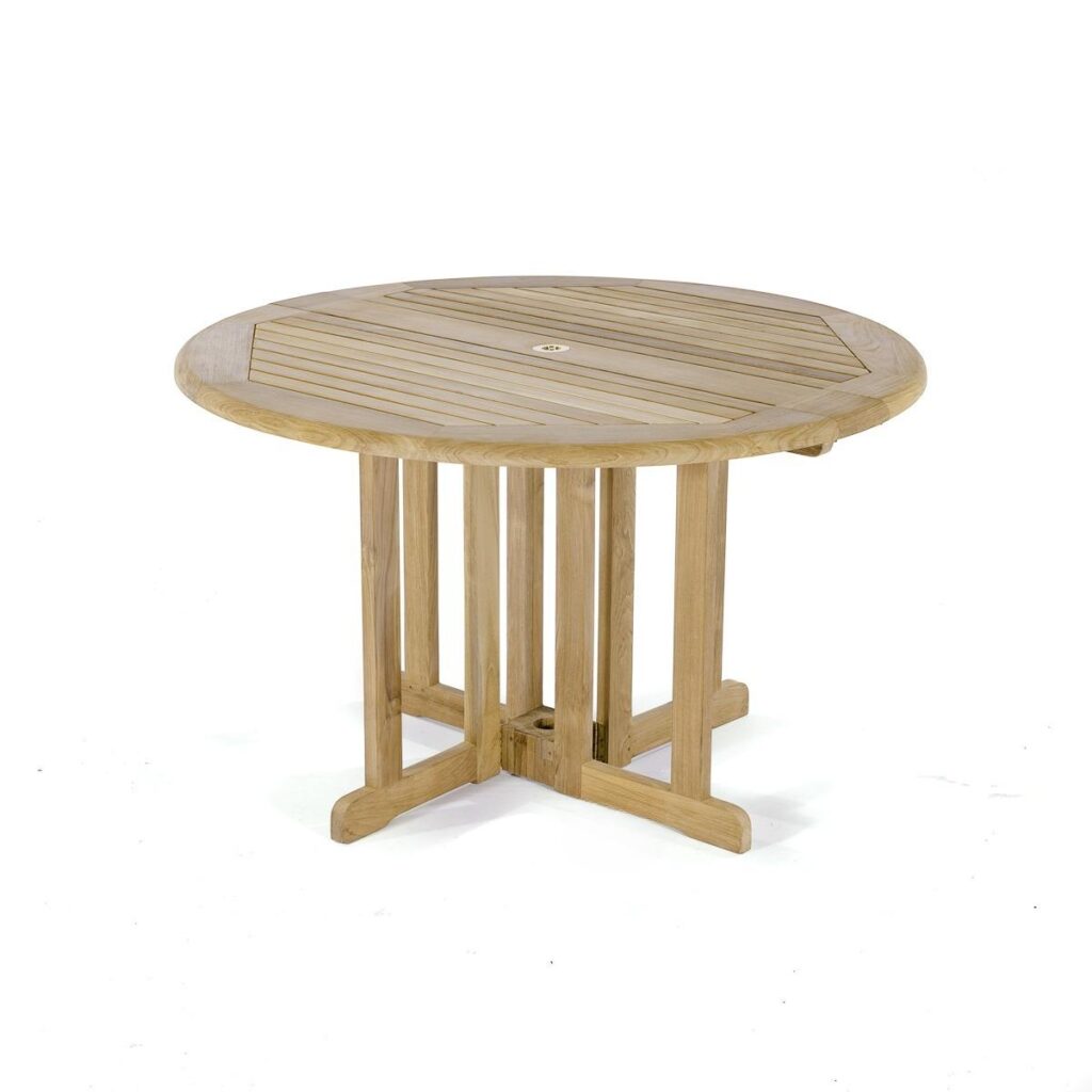 Edward Teak Folding Round Dining Table