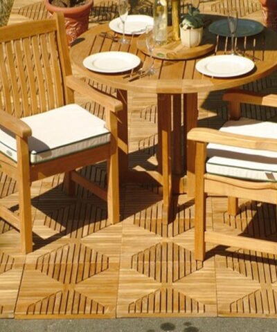 Edward Teak Folding Round Dining Table