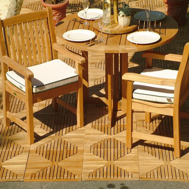 Edward Teak Folding Round Dining Table