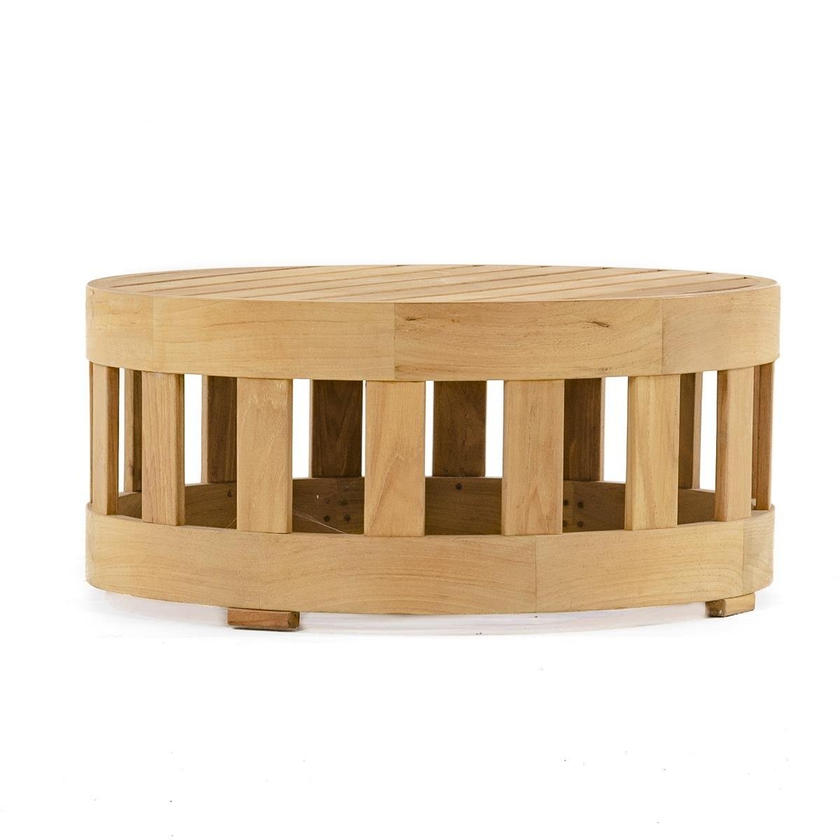 nania-kiyb 2 Wolfsburg Modern Teak Ottoman Cushion Included