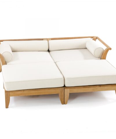 Erlangen Outdoor Teak Sofa Bed 2 Seater