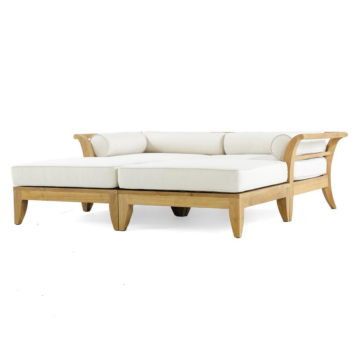 Erlangen Outdoor Teak Sofa Bed 2 Seater