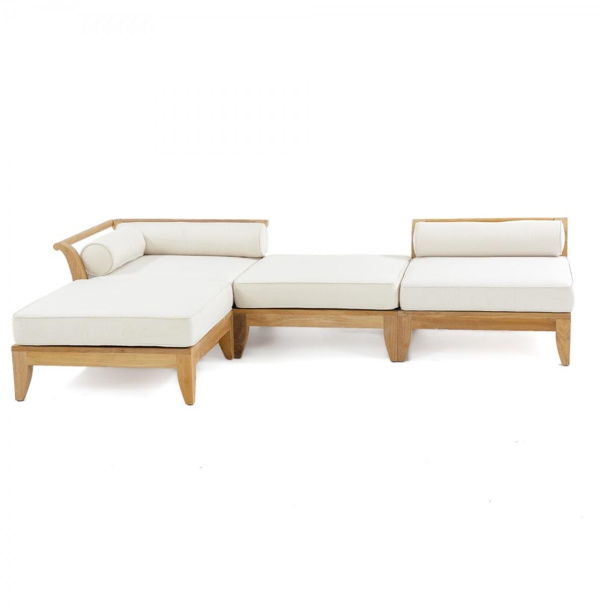 nania-kiyg 8 Cottbus Outdoor Teak Lounge Sofa 3 Seater