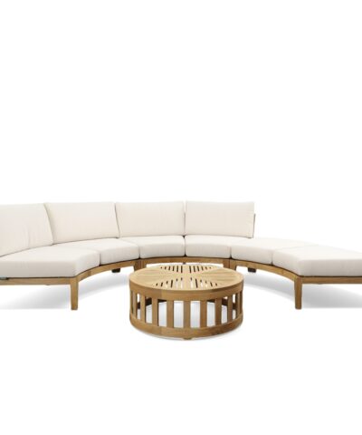 Heidelberg Modern Outdoor Teak Sofa with Table