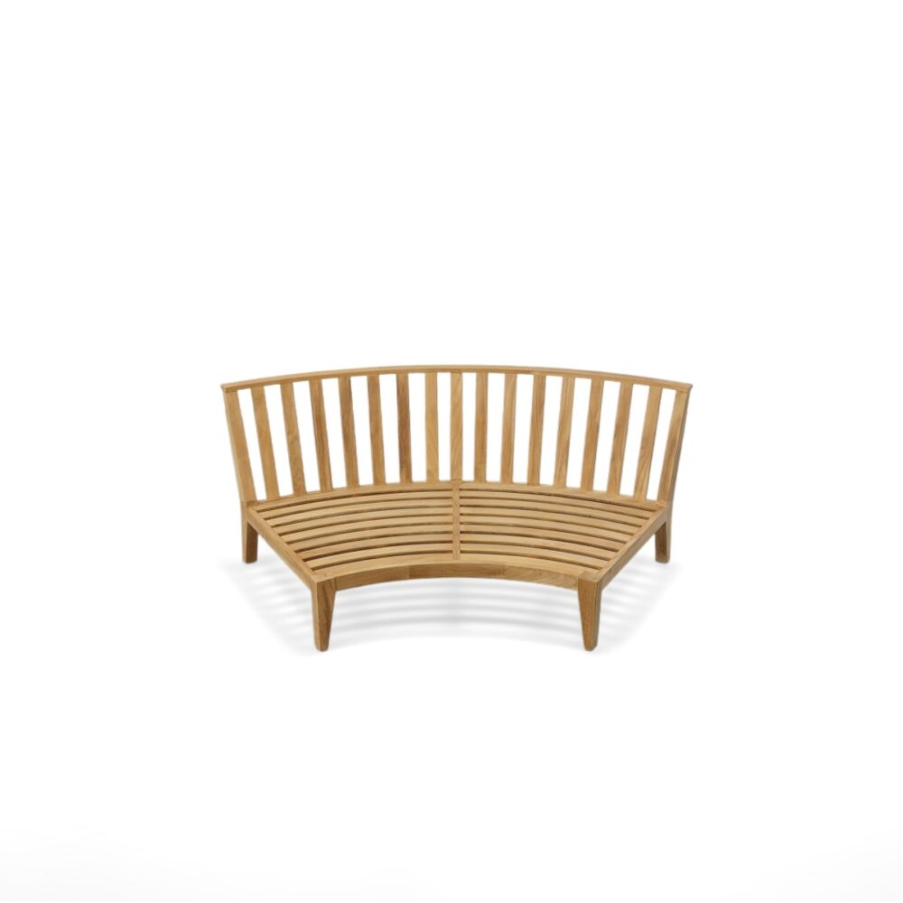 Kaiserslautern Modern Outdoor Teak Sofa 2 Seater