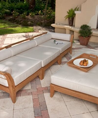 Bremerhaven Outdoor Teak Sofa Chair 3 Seater