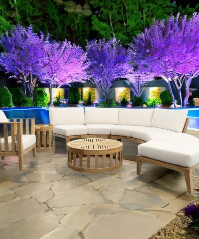 Siegen 6 pc Modern Teak Sofa Sectional Set Deep Seating