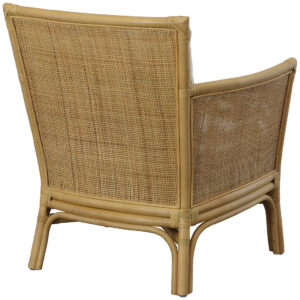 Mataro Natural Rattan Lounge Armchair With Cushion