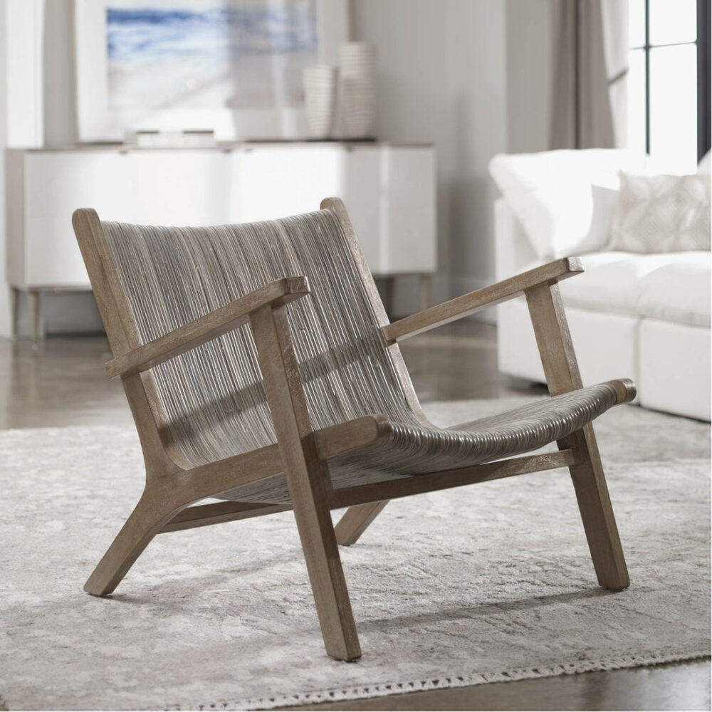 Algeciras Rattan Combination Teak Accent Chair