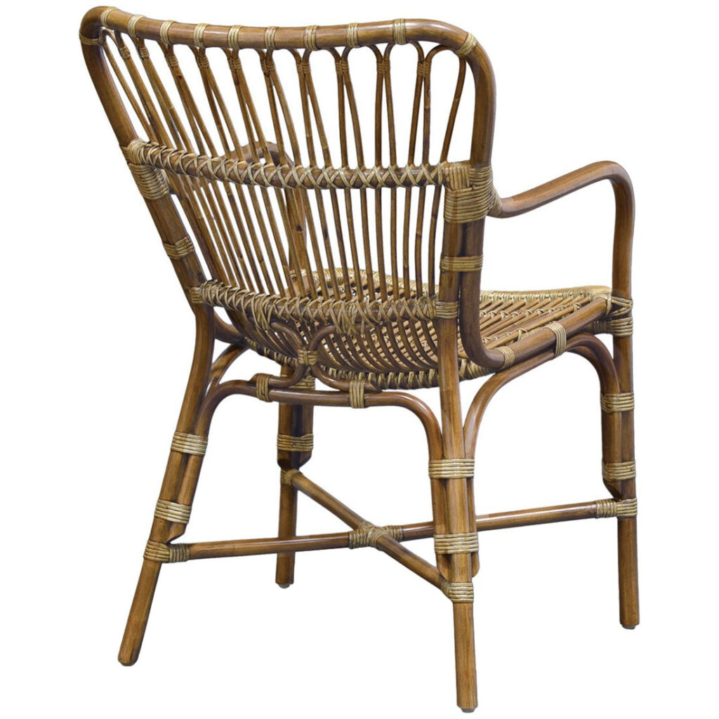 Castellon Retro Rattan Dining Arm Chair