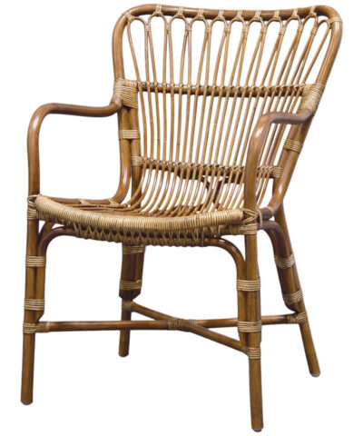 Castellon Retro Rattan Dining Arm Chair