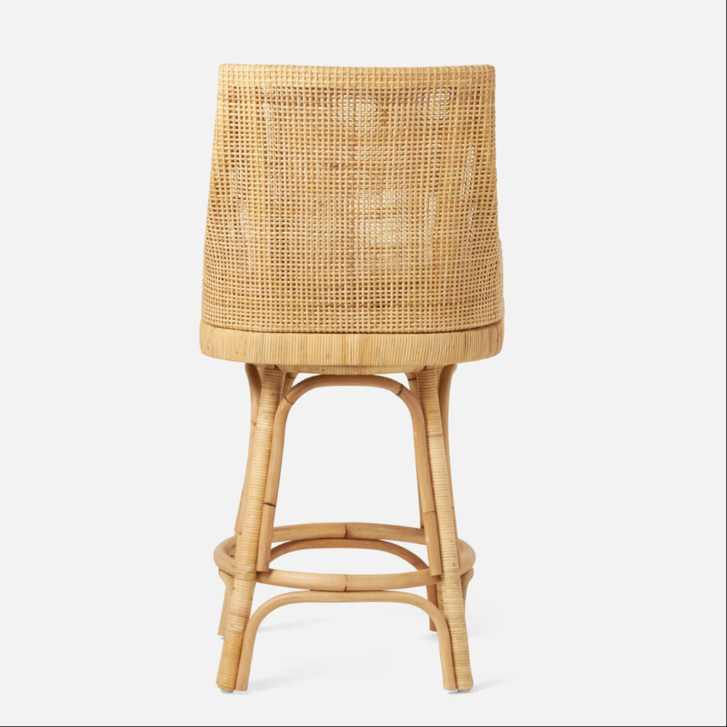 Barakaldo Natural Rattan Wicker Counter Stool