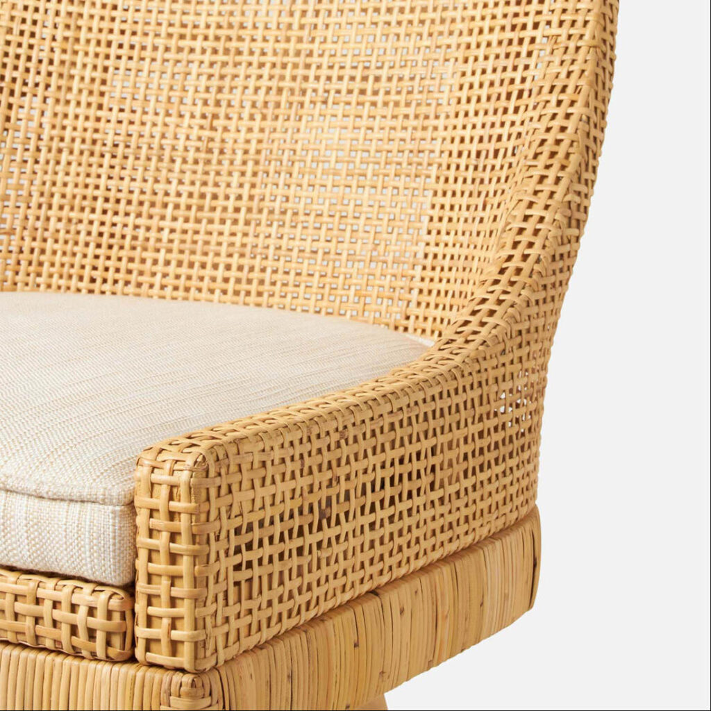 Barakaldo Natural Rattan Wicker Counter Stool