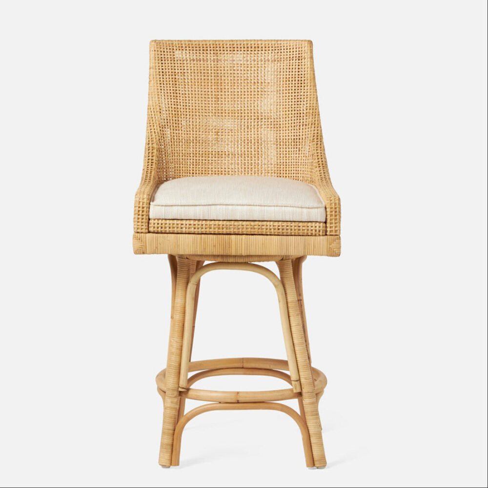 Barakaldo Natural Rattan Wicker Counter Stool