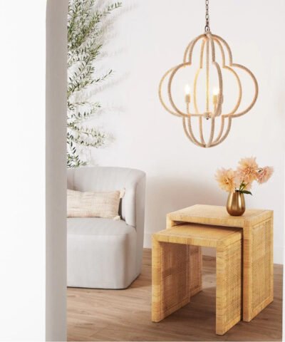 Girona Natural Rattan Wicker Nesting Table