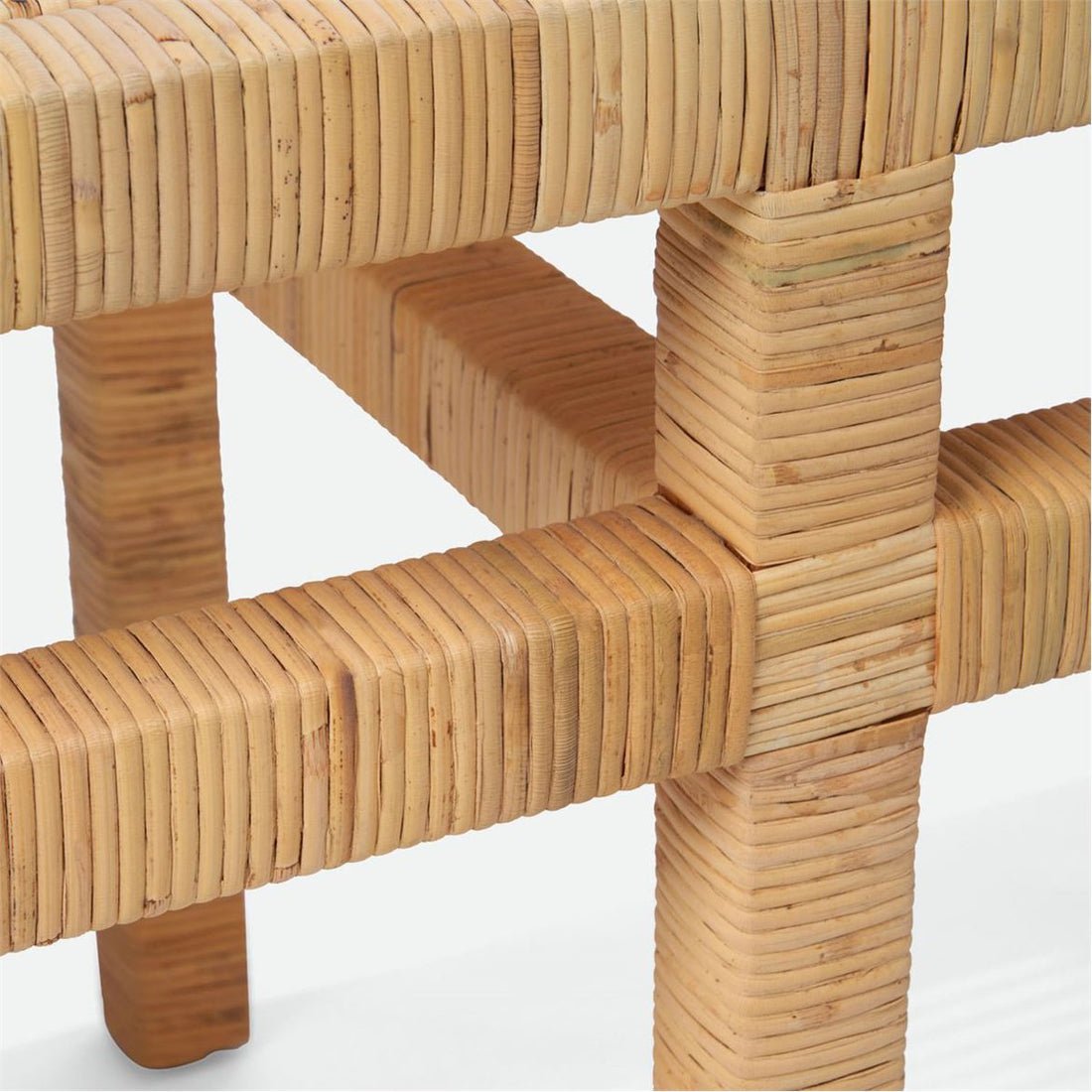 nania-kofg 2 Badajoz Natural Rattan Triple Seater Bench