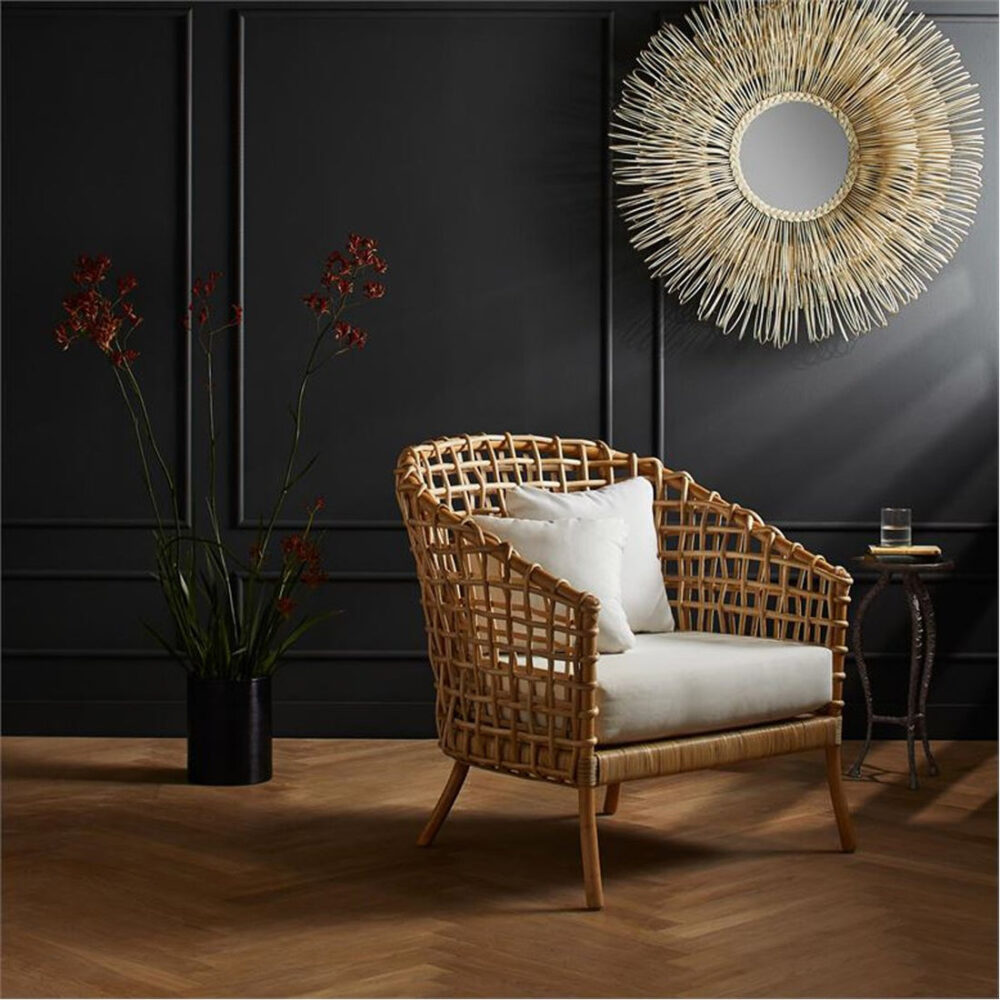 Fuenlabrada Natural Rattan Lounge Chair