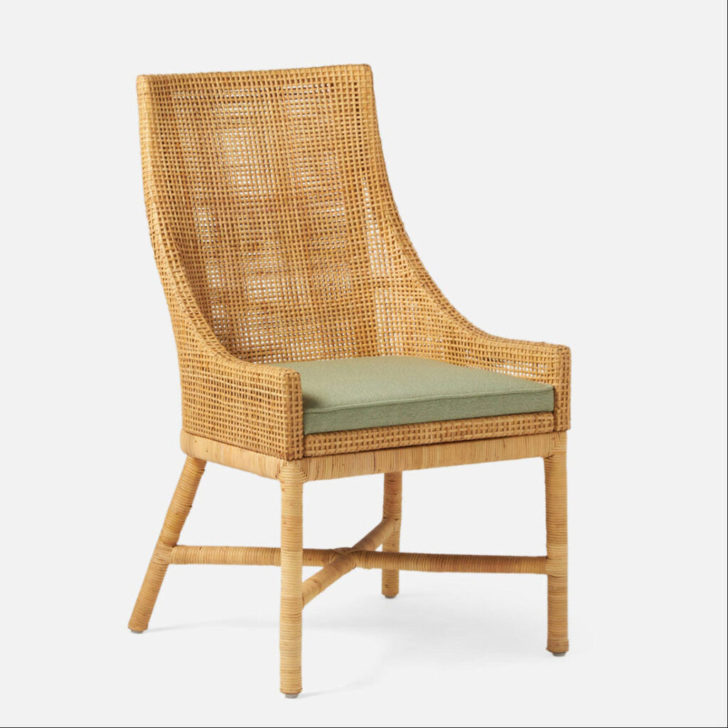 Alcala Rattan Wicker Dining Armchair With Backrest