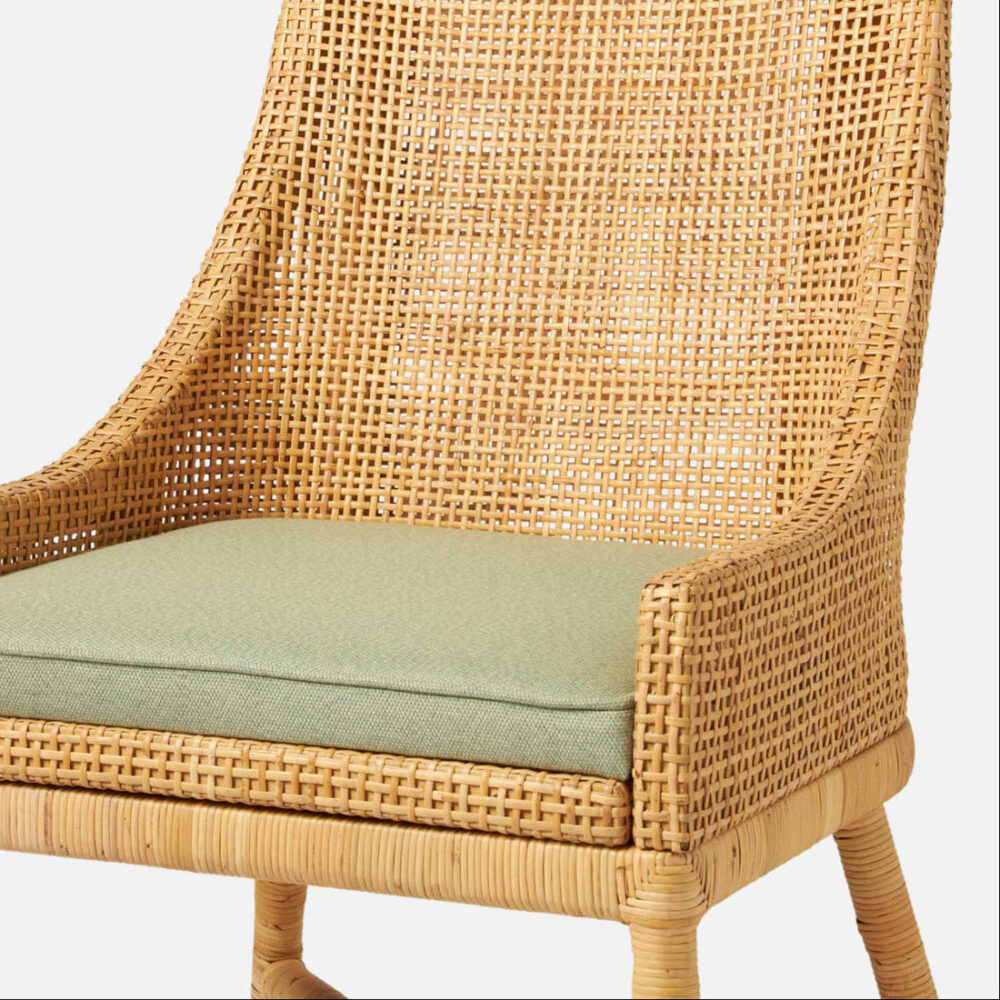 Alcala Rattan Wicker Dining Armchair With Backrest