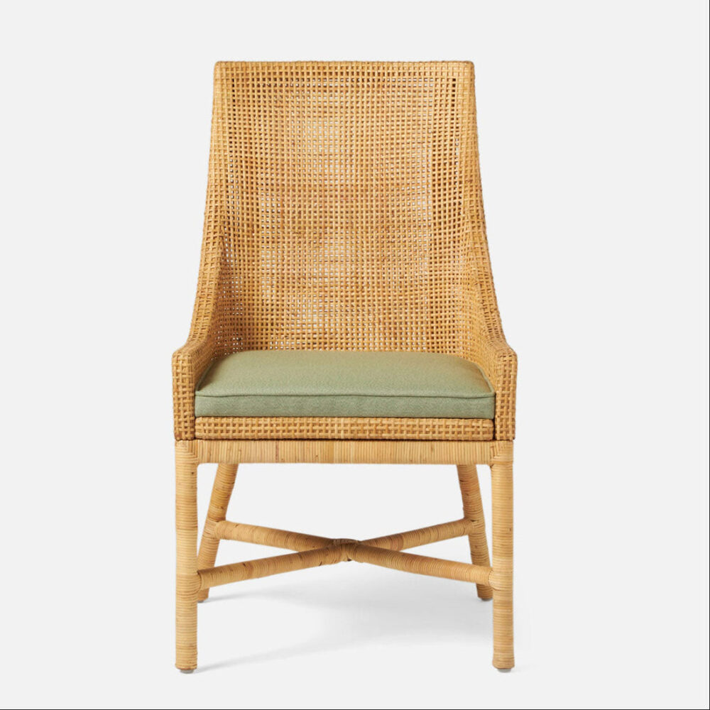 Alcala Rattan Wicker Dining Armchair With Backrest