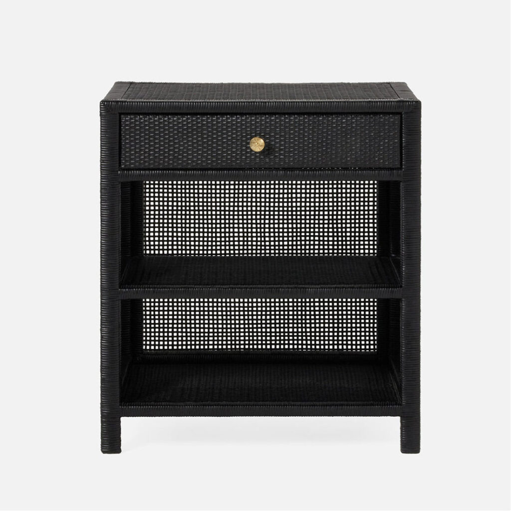 Torrejon Peeled Rattan Nightstand With Drawer