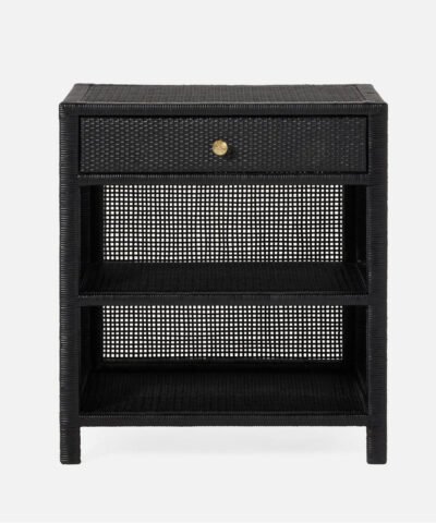 Torrejon Peeled Rattan Nightstand With Drawer