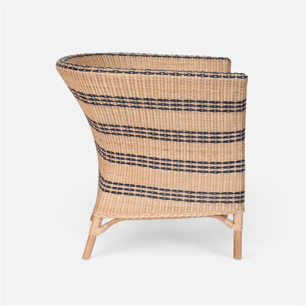 Marbella Striped Rattan Dining Chair